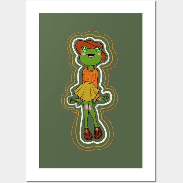 Fall Frog Lady Wall Art by SaganPie